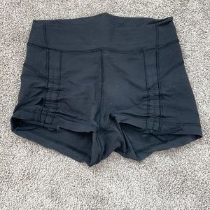 Lululemon black spandex short, size 4